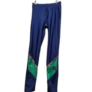 Under Armour Notre Dame Fighting Irish Compression Leggings Sz Medium Blue